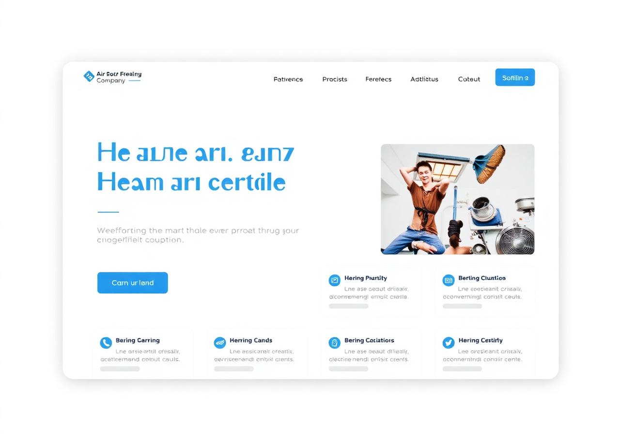Website concept designed for Thomas Brothers HVAC